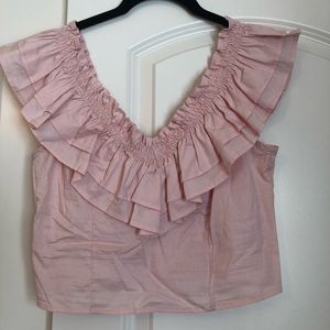 Wild fable pink ruffle top